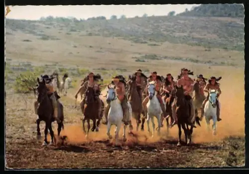 AK Santers und Old Shatterhands Leute aus Winnetou, Karl May