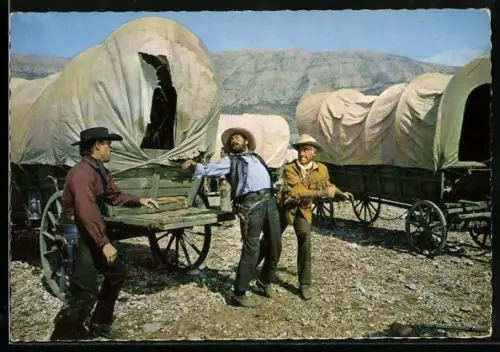 AK Szene aus Unter Geiern, In diesem Augenblick packt Old Surehand zu..., Karl May