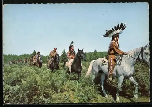 AK Szene aus Der Schatz am Silbersee, Häuptling Grosser Wolf, Karl May