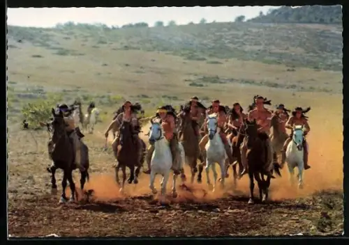 AK Santers und Old Shatterhands Leute aus Winnetou, Karl May