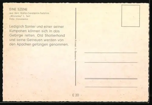 AK Winnetou Teil I, Filmszene