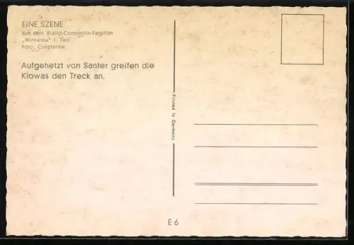 AK Winnetou Teil I, Filmszene