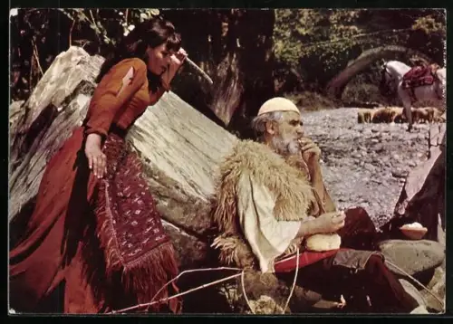 AK Film Der Schut nach Karl May, Filmszene mit Maria Versini