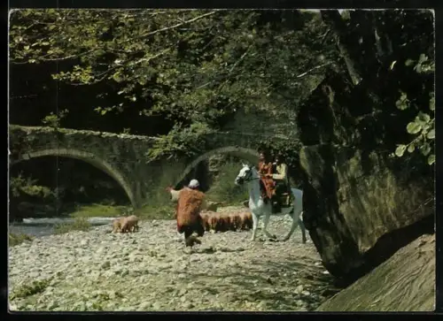 AK Film Der Schut nach Karl May, Filmszene mit Maria Versini und Jovan Janicijevic