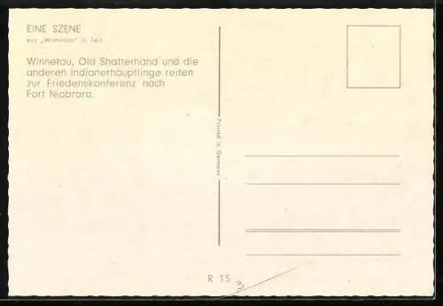 AK Winnetou Teil I, Filmszene