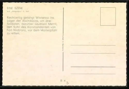 AK Winnetou Teil I, Filmszene