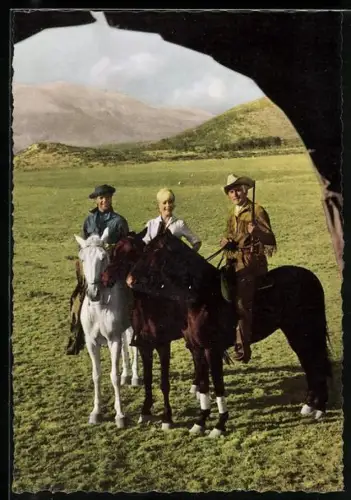 AK Karl May, Götz George, Elke Sommer und Stewart Granger als Old Surehand