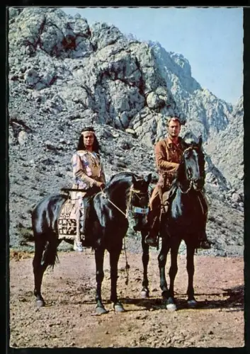 AK Schauspieler Lex Barker und Pierre Brice in Der Schatz am Silbersee