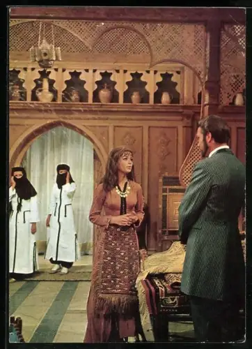 AK Film Der Schut, Filmszene mit Marie Versini und Rik Battaglia