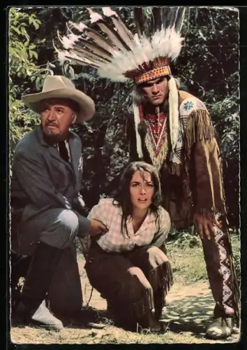 AK Karin Dor und Jan Sid in Der Schatz im Silbersee, Filmszene