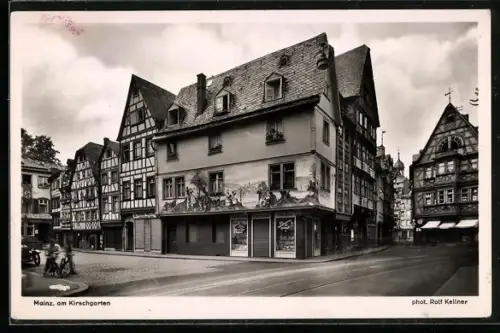 AK Mainz, Kirschgarten, Fachwerkhäuser