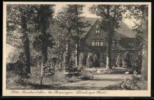 AK Bispingen, Gut Steinkenhöfen mit Garten