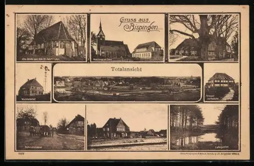 AK Bispingen, Alte Kirche, Neue Kirche, Forstgut Iserhatsche, Luhequellen und Bahnhofstrasse