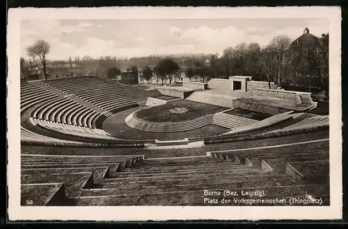 AK Borna /Leipzig, Platz der Volksgemeinschaft (Thingplatz)