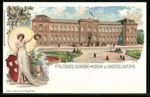 Lithographie Kaiserslautern, Pfälzisches Gewerbe-Museum