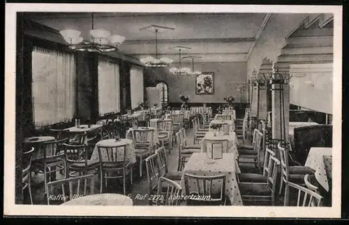 AK Pössneck, Konzertraum des Kaffee Dittmann