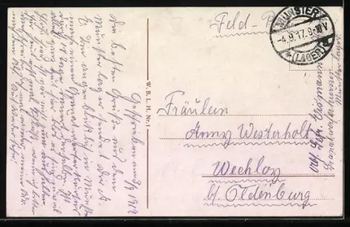 AK Munster /Hans, Partie mit Postamt