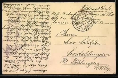 AK Munster /Hann., Partie mit Postamt