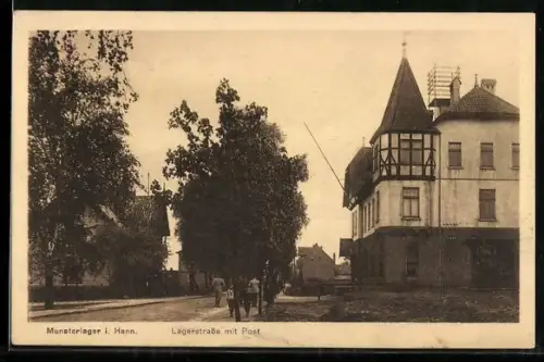 AK Munsterlager i. Hann., Lagerstrasse, Post
