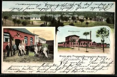 AK Munster, Truppenübungsplatz, Waschanstalt, Schlachterei des X. Armeekorps