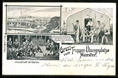 AK Munster, Truppen-Übungsplatz, Mannschaftsbaracke 43, Soldaten bei der Rast