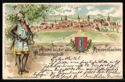 Lithographie Kaiserslautern, Gesamtansicht anno 1645