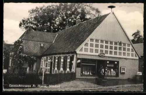 AK Nindorf / Visselhövede, Edeka-Geschäft Fr. Haase