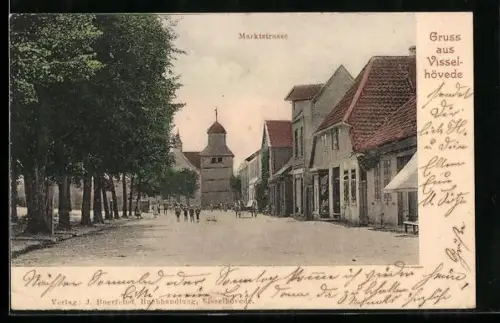 AK Visselhövede, Marktstrasse mit Kindern