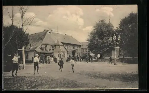 AK Visselhövede, Strassenpartie mit Gasthaus