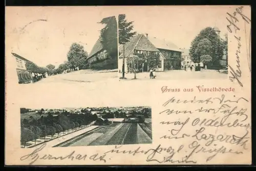 AK Visselhövede, Gasthaus, Strassenpartie, Ortspartie