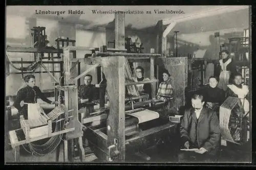 AK Visselhövede /Lüneburger Heide, Webereiwerkstätte, Innenansicht