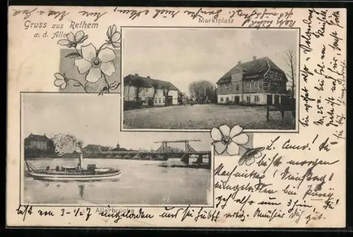 AK Rethem, Allerbrücke, Marktplatz