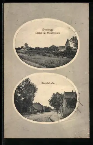 AK Eystrup /Weser, Kirche und Mausoleum, Hauptstrasse