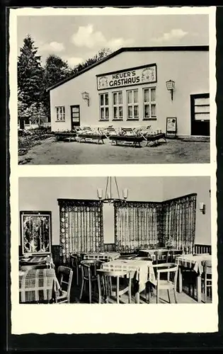 AK Heber /Lüneburger Heide, Heuer`s Gasthaus, Aussen- und Innenansichten