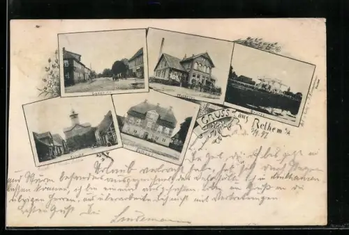 AK Rethem a. A., Kirche, Rathaus, Langestrasse