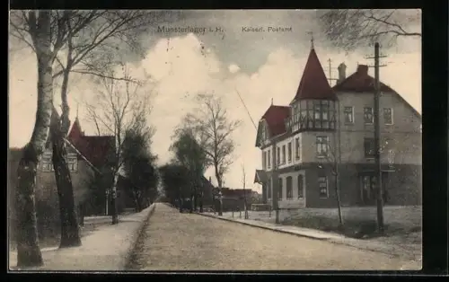 AK Munsterlager i. H., Kaiserliches Postamt
