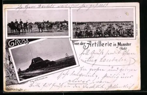 AK Munster /Hann., Gruss von der Artillerie