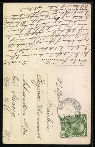 AK Mutter und Sohn mit einem Steiff-Affen