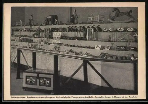AK Saalfeld an der Saale, Spielwaren-Ausstellung und Verkaufshalle in den Feengrotten-Saalfeld
