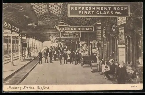 AK Stafford, Railway Station, Refreshment Room First Class