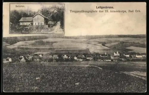 AK Lettgenbrunn, Gasthof Beilstein in der Nähe des Truppenübungsplatzes des 18. Armeekorps