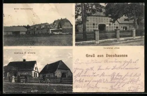 AK Doenhausen, Gasthaus K. Wilkens, Vorsteher Illies, Gasthaus Ehler Schünemann