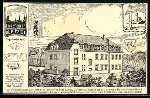 AK Leipzig, Studien-Handels-Haus von Universitäts-Mechaniker Fritz Köhler