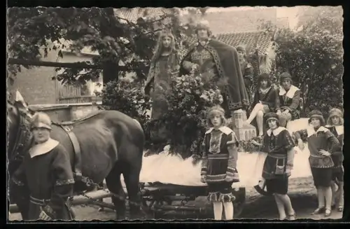 AK Gandersheim, Heimatfest 1926, Teilnehmer in historischen Kostümen