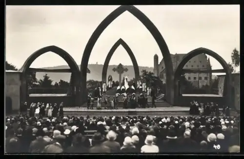 AK Marburg, Marburger Festspiele 1928, Schlussszene Das Spiel von St. Elisabeth
