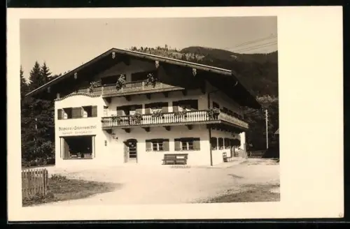 AK Kreuth a. Tegernsee, Bäckerei und Lebensmittelgeschäft Leonhard Sankjohanser 1943