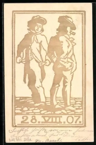 AK Magdeburg, Einladungskarte der Magdeburger Habenichtse