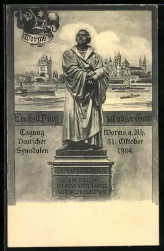 AK Worms am Rhein, Tagung Deutscher Synodalen 1904