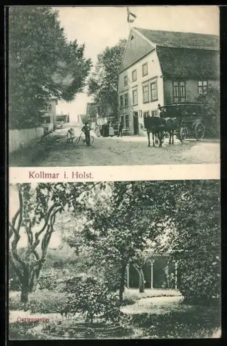 AK Kollmar i. Holst., Gasthof zur Post, Inh. C. H. Jürgensen, Gartenpartie