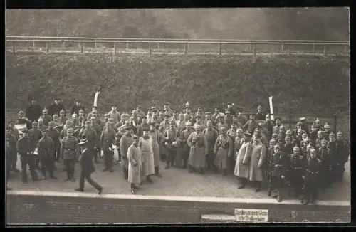 Foto-AK Hofheim /Taunus, Kaiserempfang an den Bahnhofsanlagen